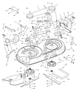 Mower Housing Diagram and Parts List for 405627X51A 2007 Briggs and Stratton Lawn Tractor